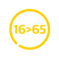 Entry age 16 to 65 years old